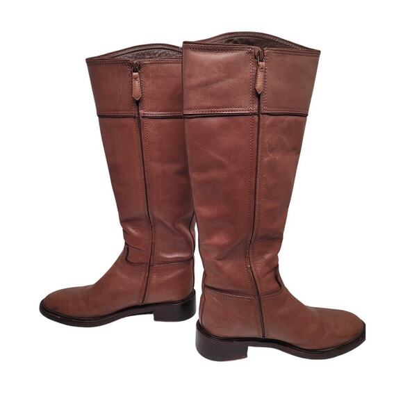 Tory Burch Lowell Leather Riding Boots Size 8.5 M - Picture 4 of 9